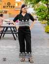 Ruby By Mittoo Cotton Slub Thread Work Co Ord Set Wholesale Price In Surat
